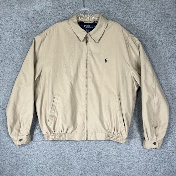 Ralph Lauren Other - Vintage Polo Ralph Lauren Jacket Mens Large Beige Harrington Bomber Full Zip